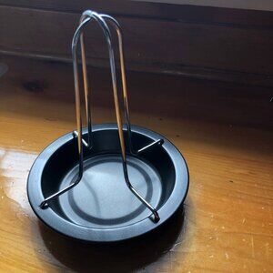 Upright Roaster Chicken Holder & Plate Chicken Rack Grill Stainless Steel 7 in